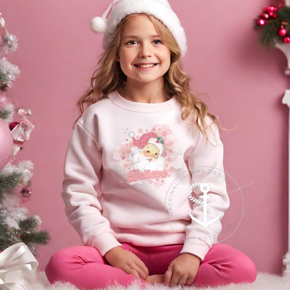 Youth Vintage Santa Sweatshirt Crew Neck Size XL - Picture 1 of 1